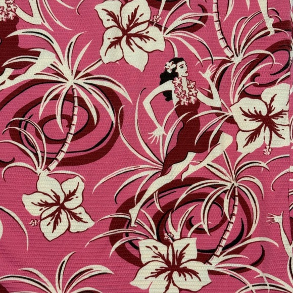 Tommy Bahama Hawiian Floral Print Hula Dancer Polo Shirt Men's Large - Lot‎ of 2 - Picture 5 of 16